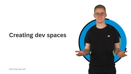 Creating a dev space in the SAP Business Application Studio
