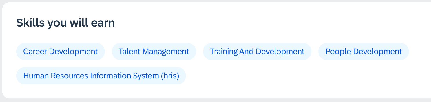 Skills you will earn